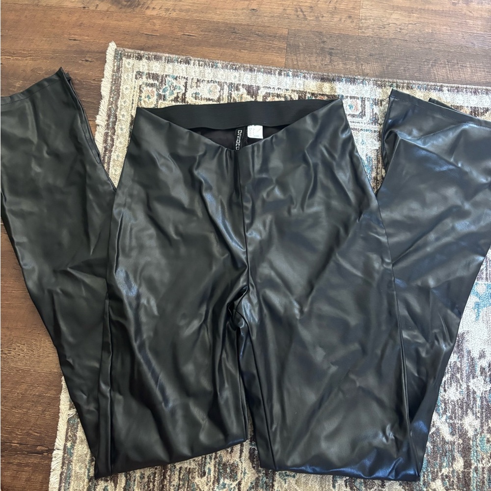Black Faux Leather Pants